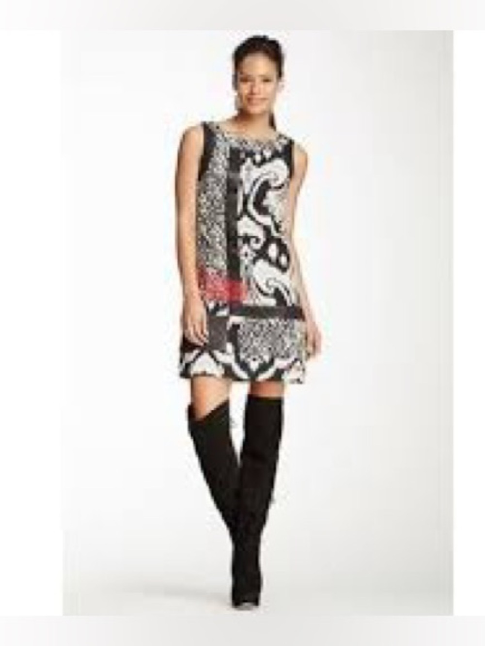 DESIGUAL sleeveless overprinted dress!